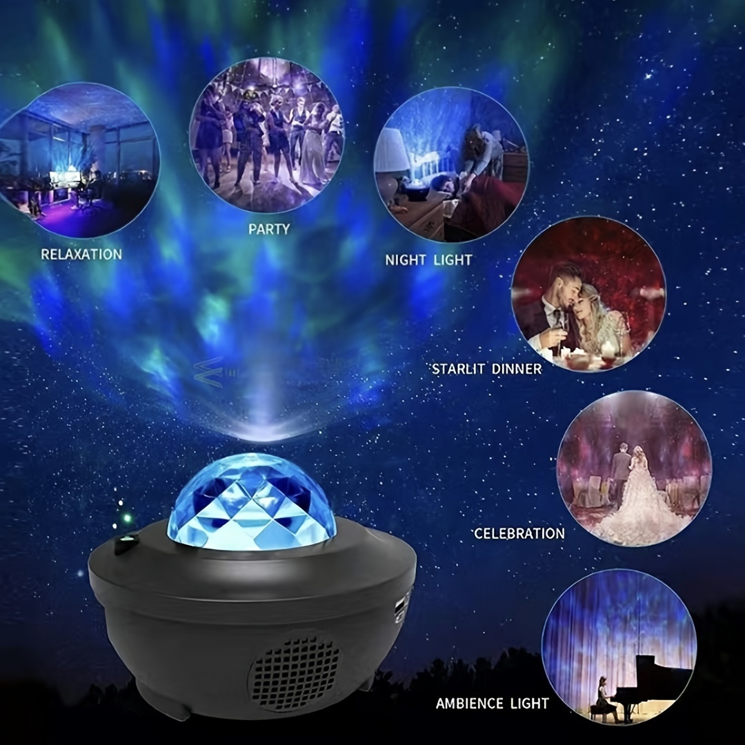 3 IN 1 USB Galaxy Starry Projector Night Light LED Star Moon Ocean