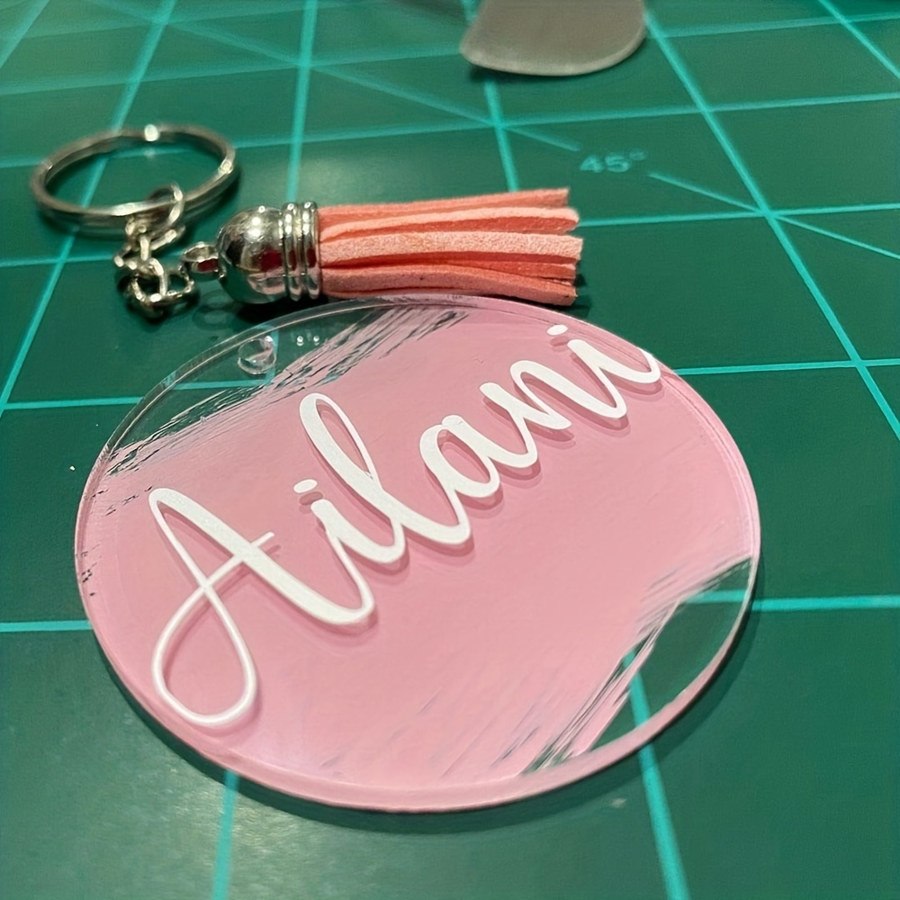 Personalized Round Acrylic Keychain