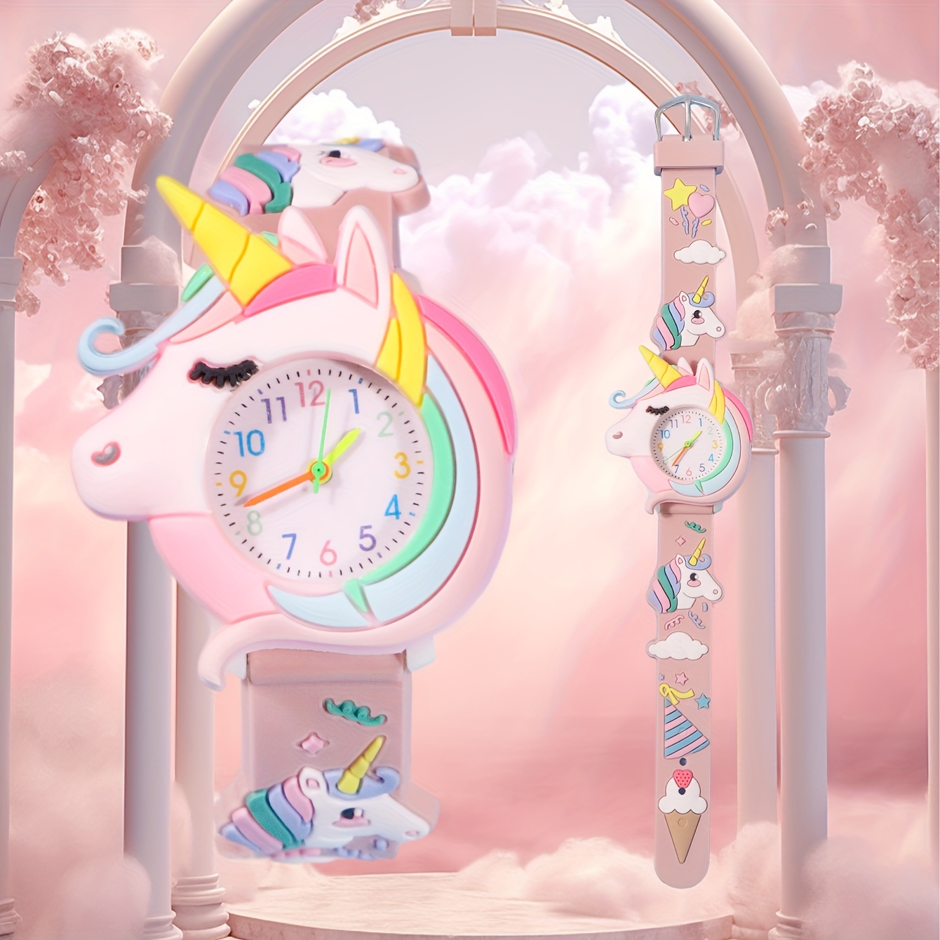 Reloj Infantil Silicona Dibujos Animados Unicornio Regalo - Temu Chile