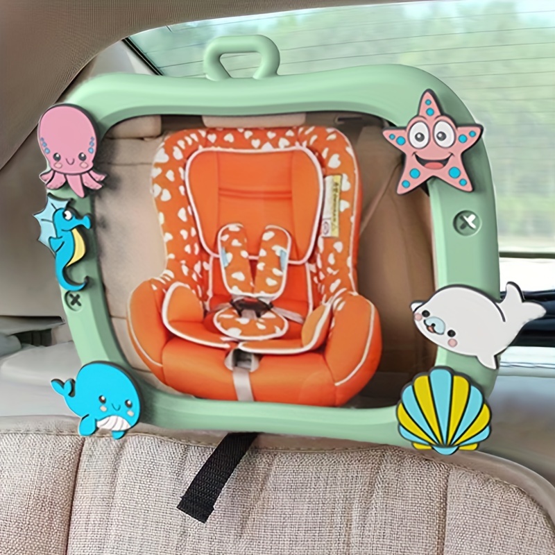 Baby-autospiegel, Kinder-sicherheits-rücksitz-beobachtungsspiegel, Auto-reflektierender  Rückspiegel, Charm-dampf, Breites Sichtfeld, Bruchsicher, Verstellbarer Auto-toter-  -spiegel (senden Sie Zufällig Vier Cartoon-schnallen)