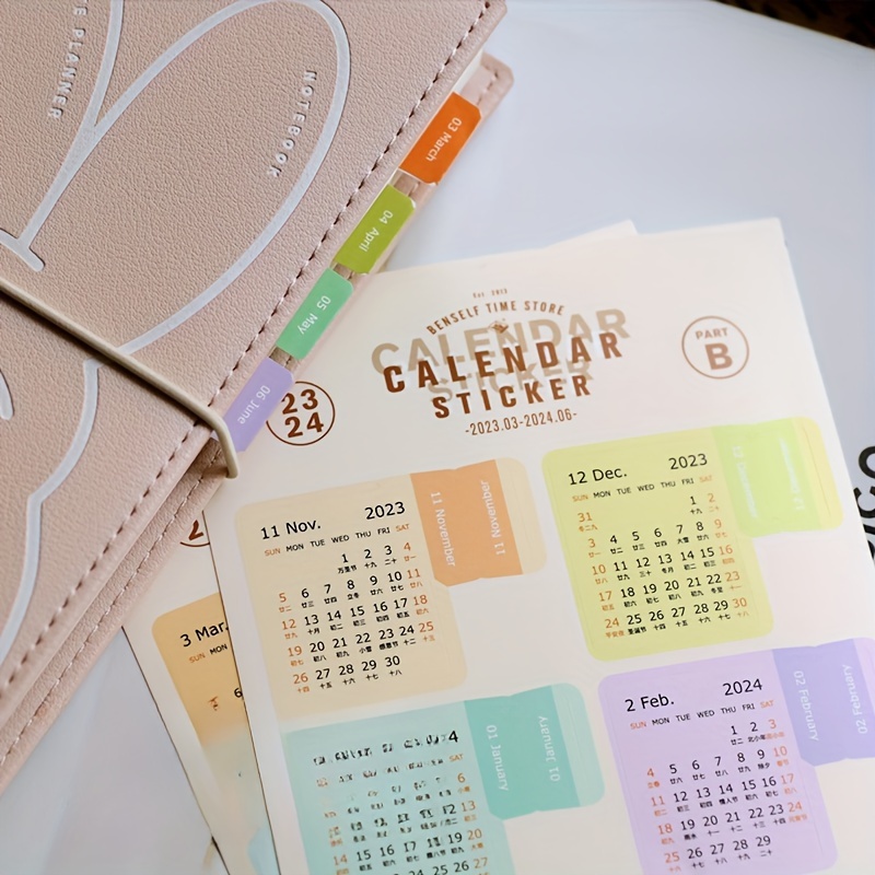 12 MONTHLY PLANNER Stickers.Journal Calendars.Journal Stickers