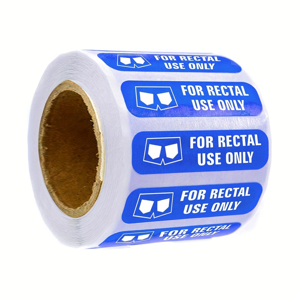 Rectal Use Stickers, Permanent Sticker, Orange Stickers