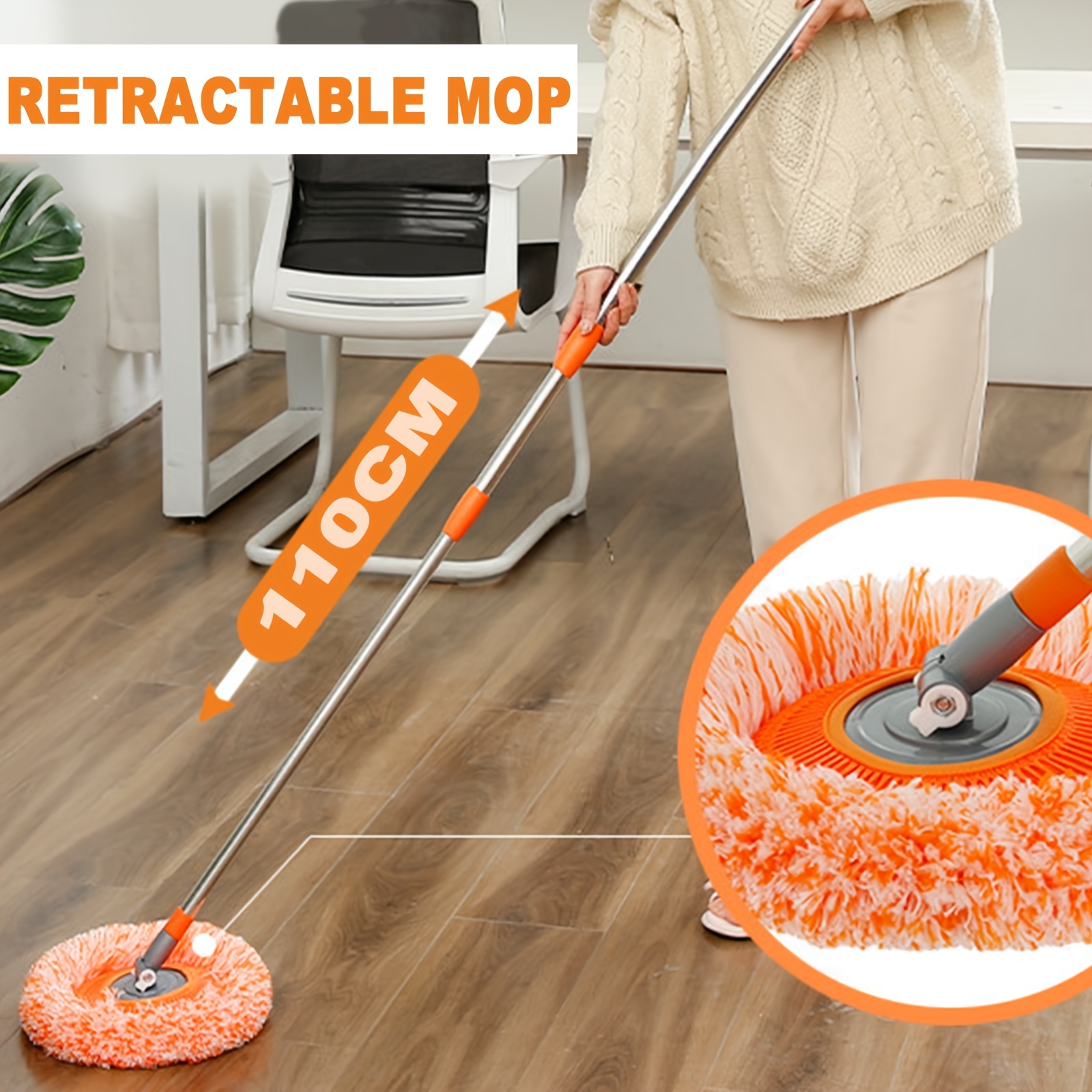Household Large Floor Mop 360 Degree Rotating Floor Mop - Temu