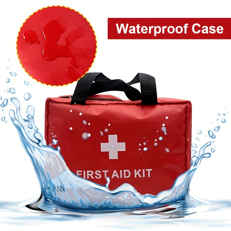1 Set Erste-Hilfe-Sets, Tragbare  Outdoor-Überlebens-Katastrophen-Erdbeben-Notfalltaschen, Rote Notfalltasche  Für Haus-/Auto-Medizinpakete, Komplettes