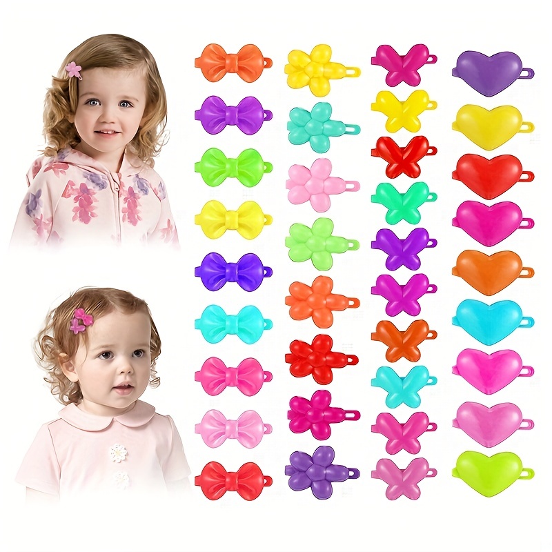 Hair Clips for Girls 8-12 20pcs Metal Barrettes Snap Hair Clips