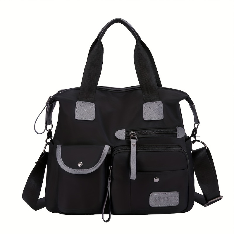 1pc Black Large Capacity Women's Shoulder Bag & Crossbody Bag