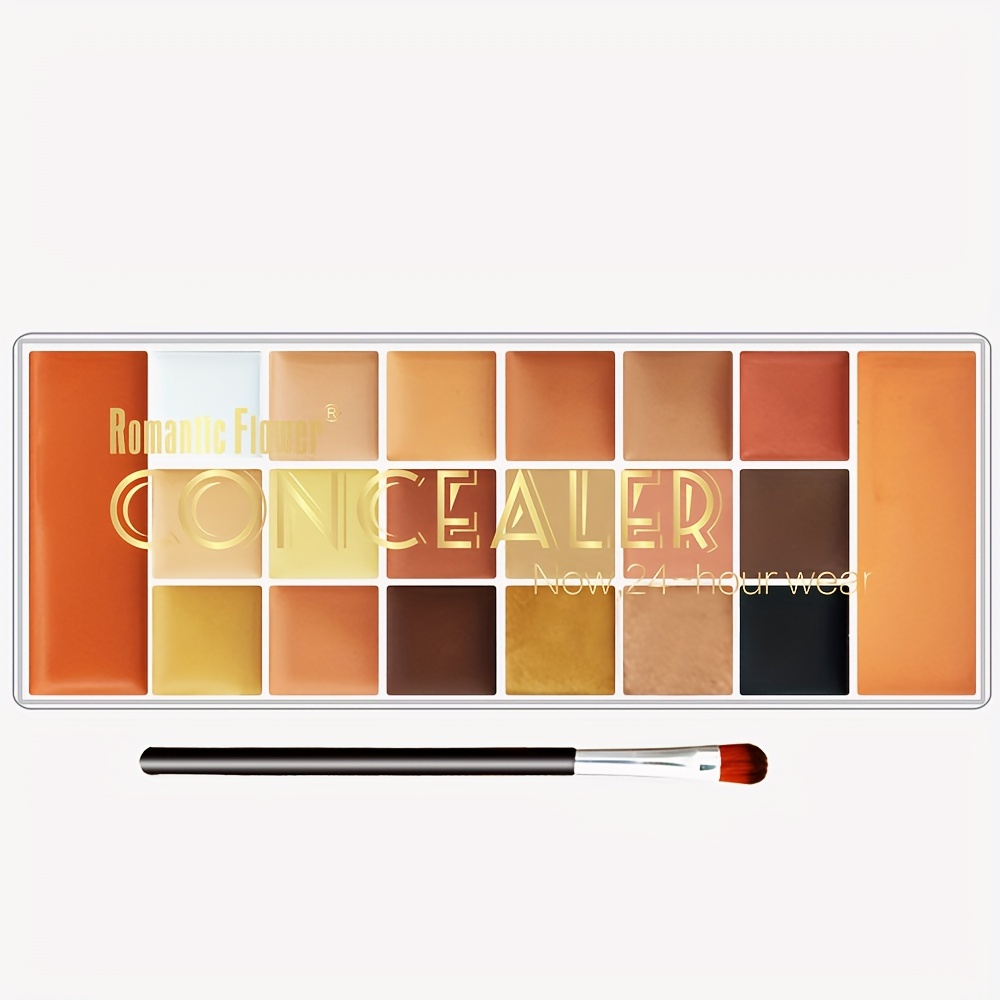 LSxia 12 Colors Cream [Blush+Contour+Concealer+Highlighter] Makeup Palette  for Cheeks - Multi-functional Makeup Palette with Brush, Natural Matte Long