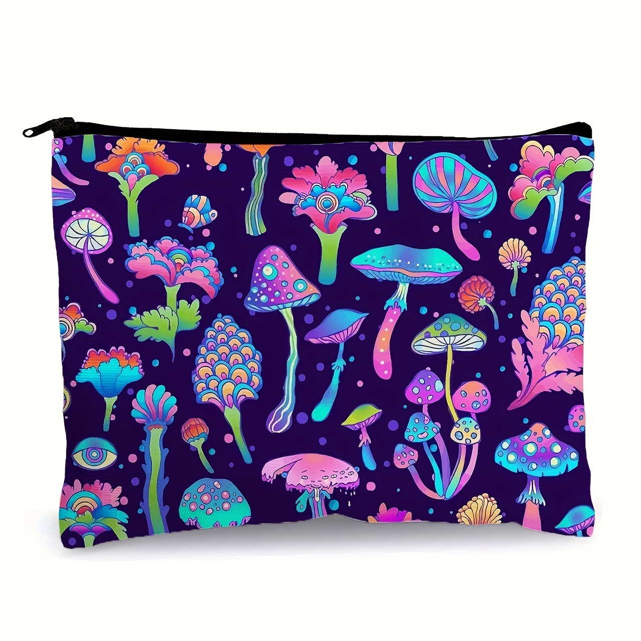 

Mushroom Printing Cosmetic Bag Makeup Bags Cute Travel Bag Birthday Gifts Friend Gifts For Women, Travel Essential Lightweight Makeup Organizer, Versatile Coin Purse