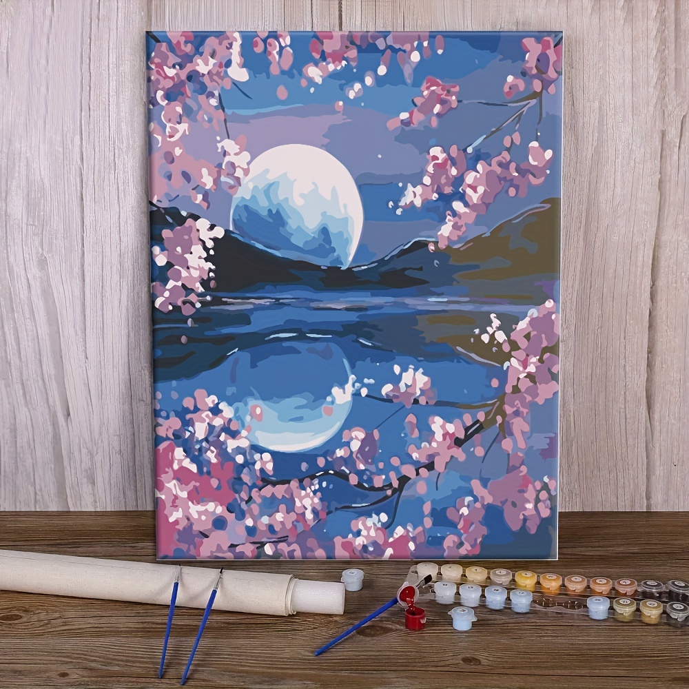 Unique Diy Acrylic Painting Kit - Create A Stunning Moon & Lake Oil  Painting On Canvas - Perfect Gift For Adults! - Temu Mexico