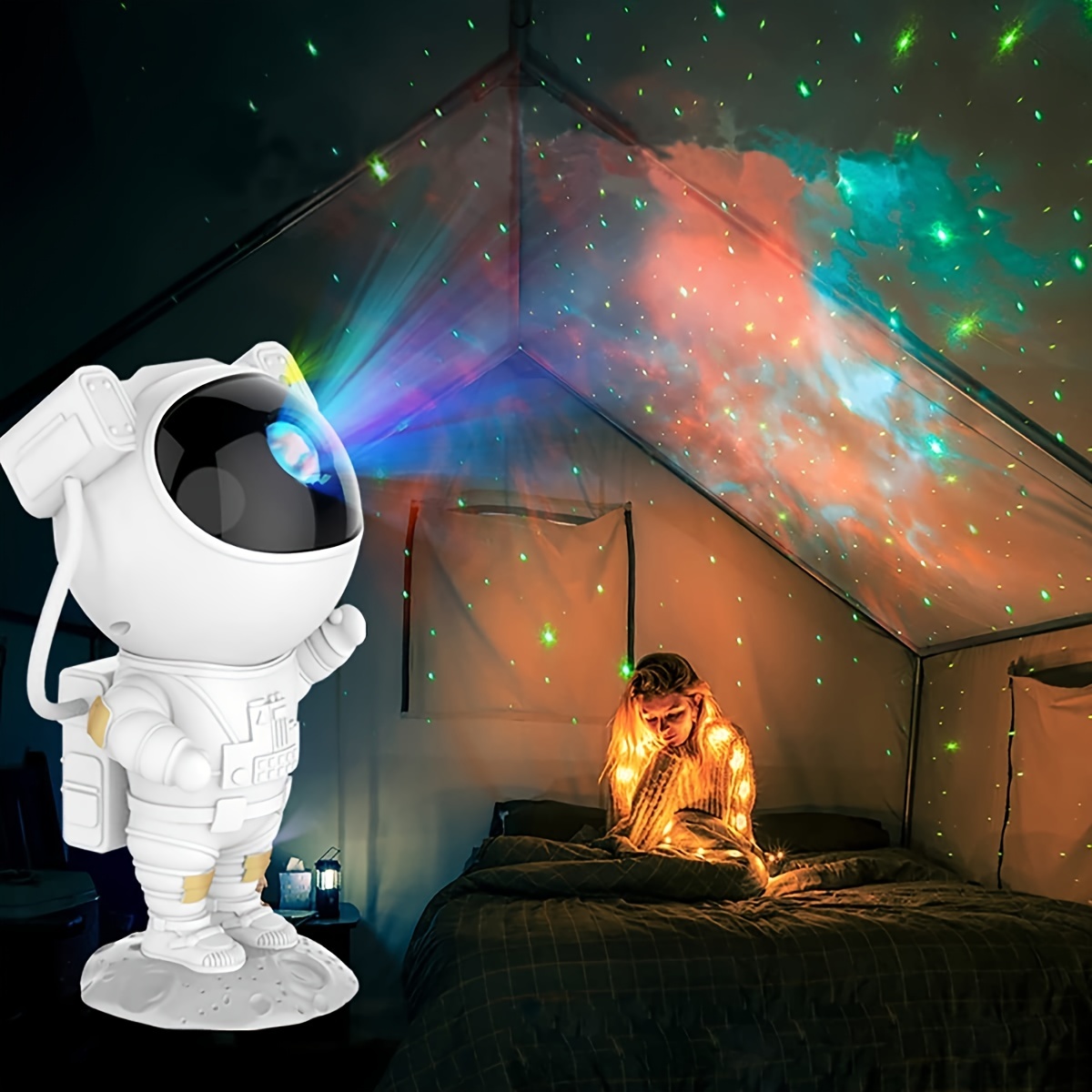 Astronaute Projecteur Galaxy Night Light, Projecteur de Galaxie D