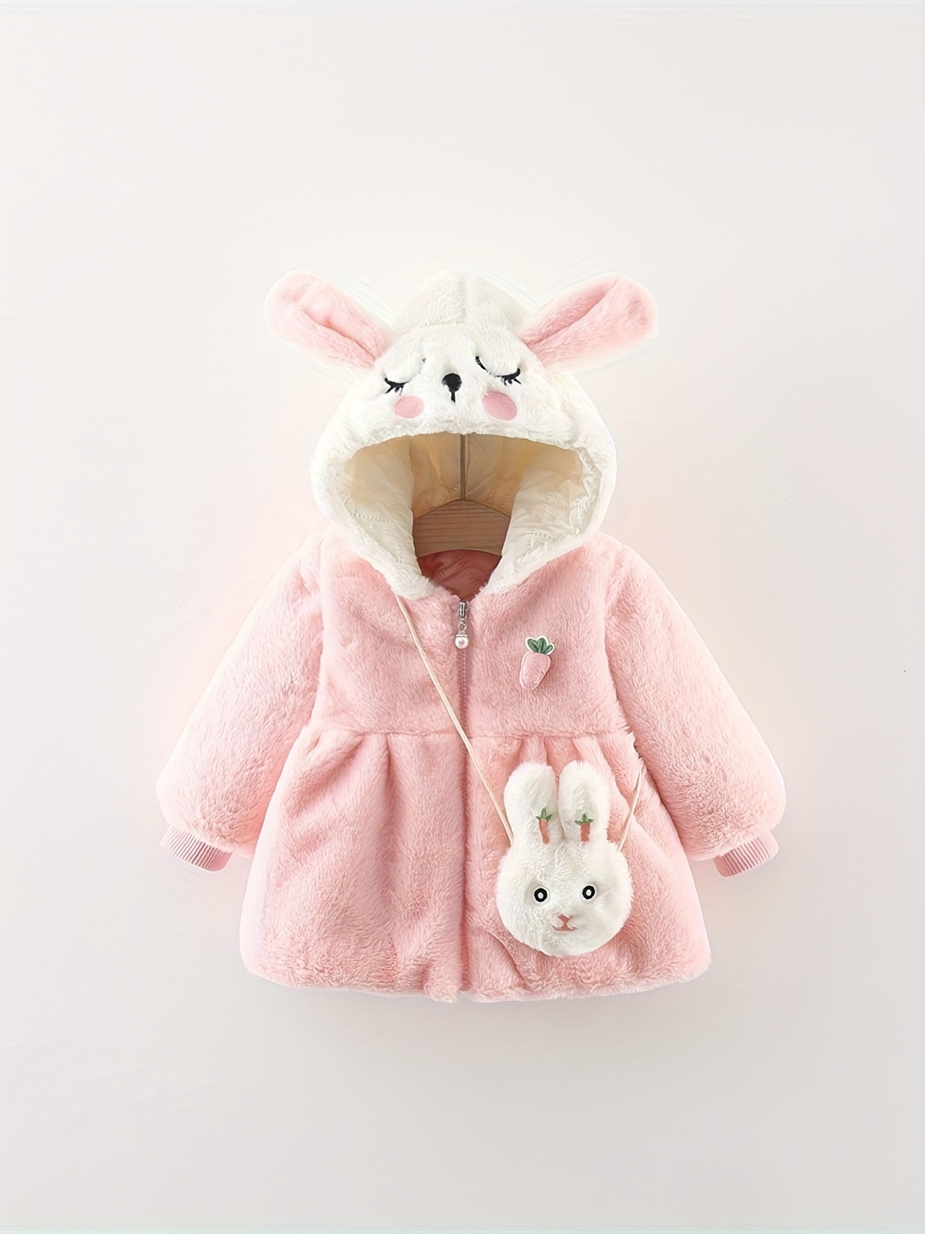 Winter Oversize Fuzzy Pajama Set Cute Bunny Ear Hooded Fluffy