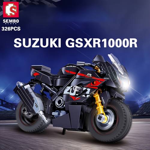 SEMBO 326PCS Racing Motorcycle Superbike Building Blocks Vehicle Model Motorbike Compatible Bricks Playsets Toys Gifts