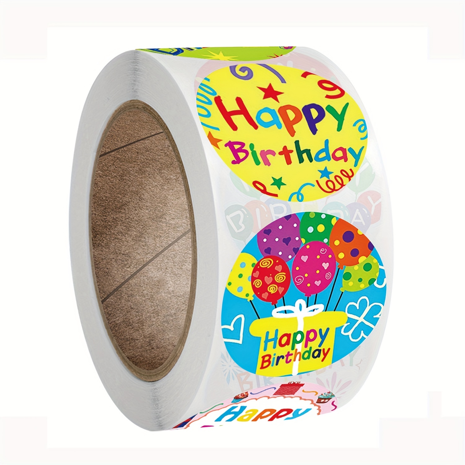 Etiquetas de feliz cumpleaños- Pegatinas de feliz cumpleaños - Pegatinas  HBD negras y doradas - Pegatinas de productos comerciales- Pegatinas de