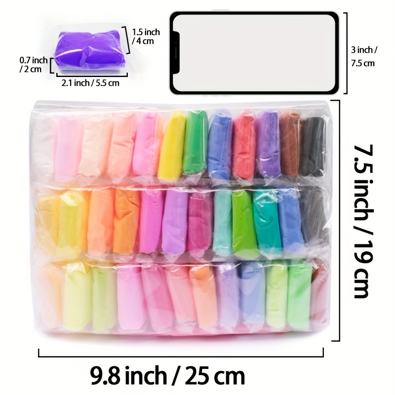 36 Colors Air Dry Clay Ultra Light Modeling Clay DIY Magic Clay with Tools  for Arts and Crafts Gifts Kids 36colors