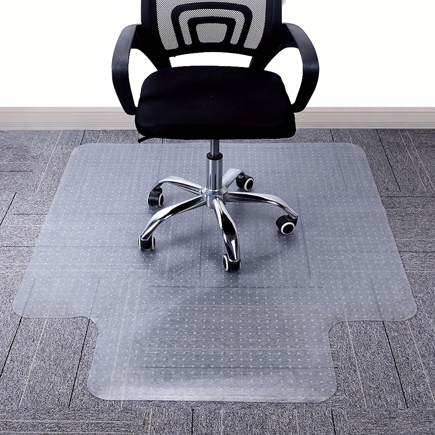  Tapete para silla de oficina para suelo de madera dura y  azulejos, tapete para silla rodante de juegos de computadora de 55 x 35  pulgadas, alfombra de pelo bajo debajo del