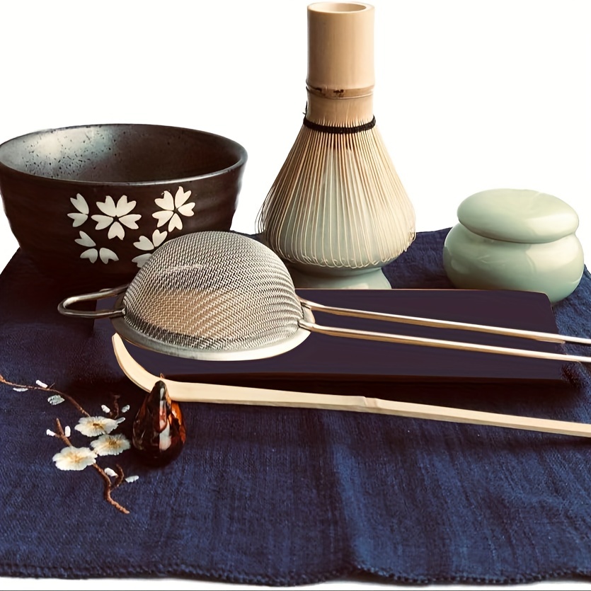  BambooWorx Juego de batidor de matcha, batidor matcha (Chasen),  cuchara tradicional (chashaku), cuchara de té. El juego perfecto para  preparar una taza de té matcha, hecho a mano con bambú 100% 