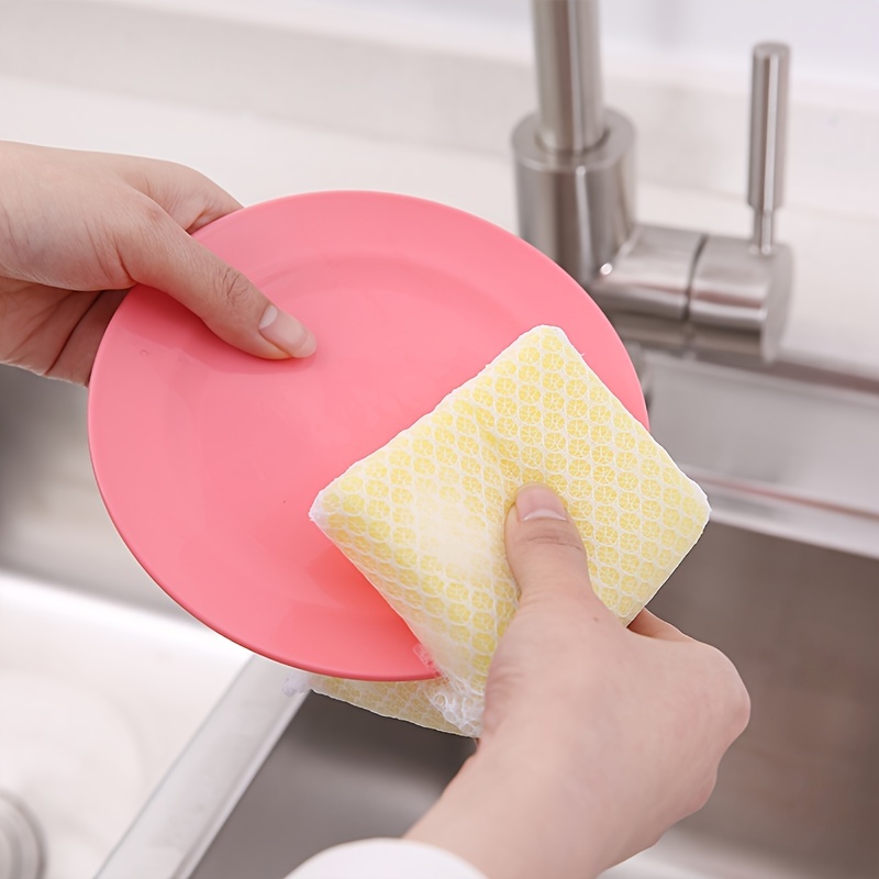 5pcs Cleaning Sponge Strawberry Shape Washing Dishes Sponge