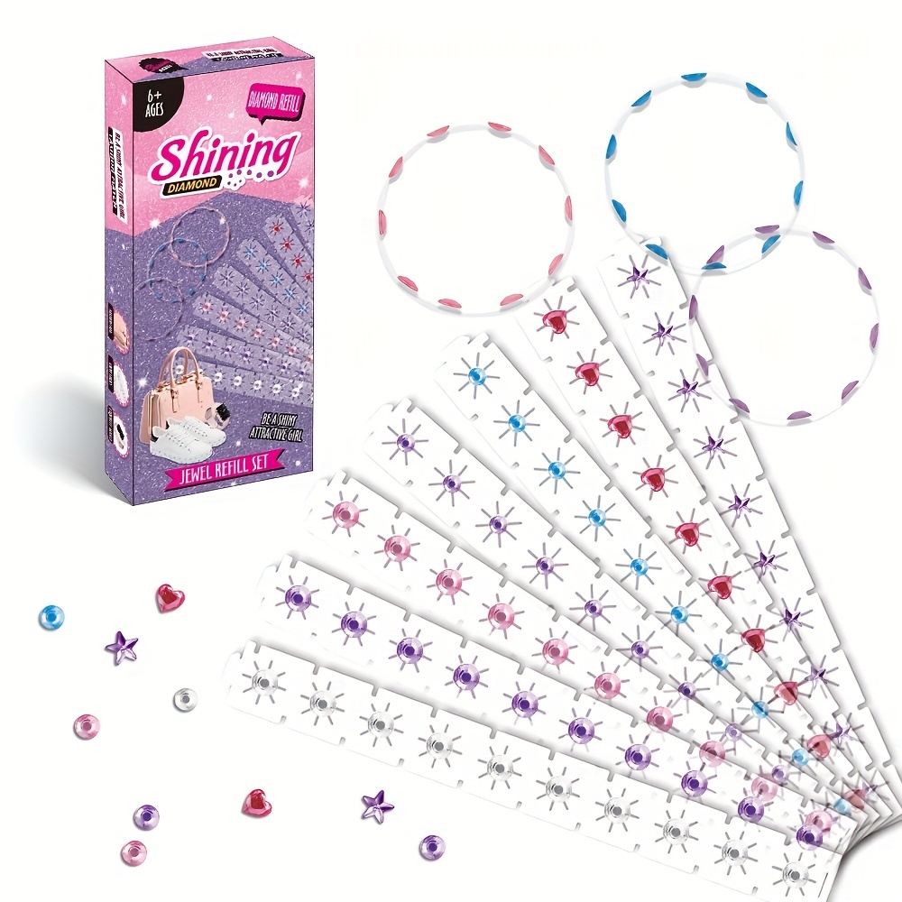 Children's Toys Blingbling Girl Hair Nail Artificial Diamond - Temu