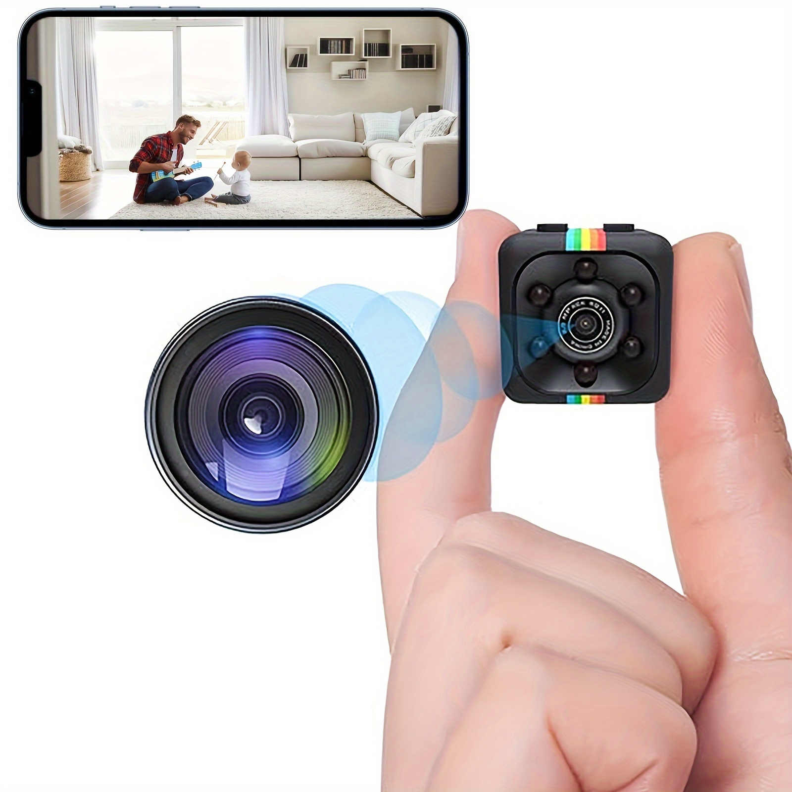 

1pc Mini Camera, Hd Audio And Video Recording, Night Vision Motion Detection, Small Dog Camera Nanny Camera, Home Security Monitor