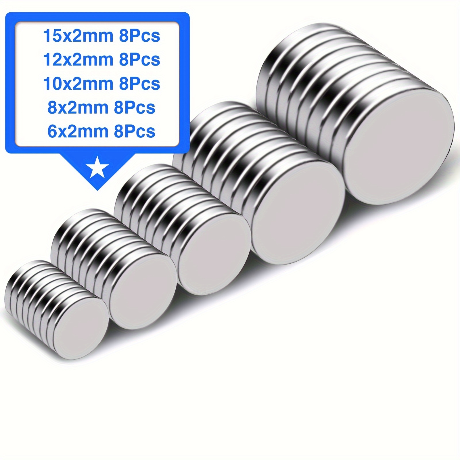 40pcs Small Miniature Rare Earth 5 Different Sizes Of