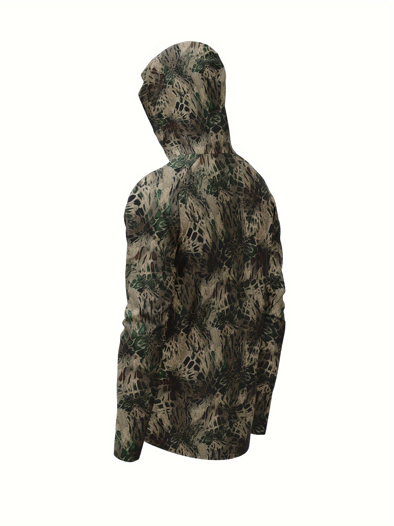 Camo Hooded Sun Protective Angling Jacket Men's Breathable - Temu