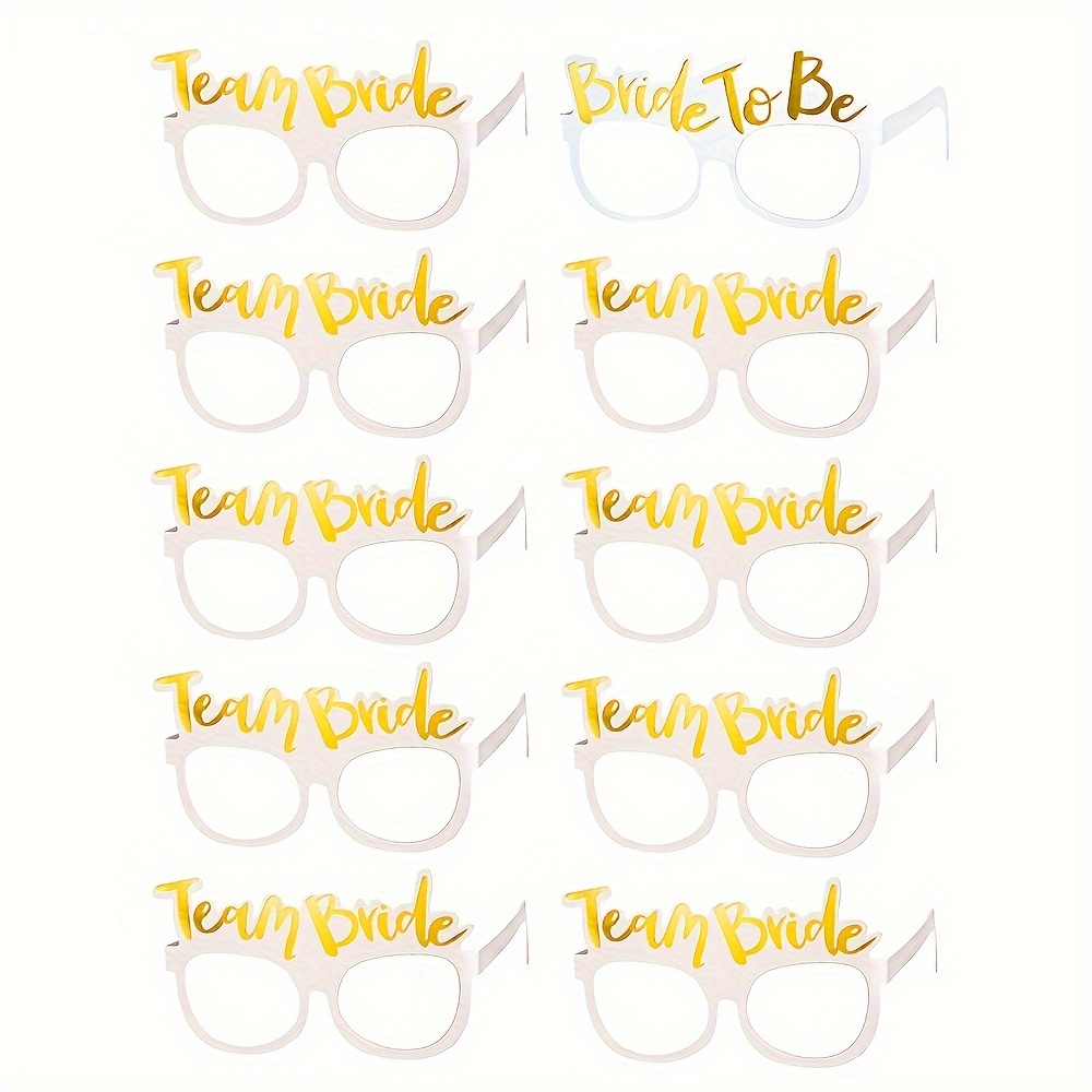 Team Bride Party Paper Glasses Team Bride Paper Glasses - Temu