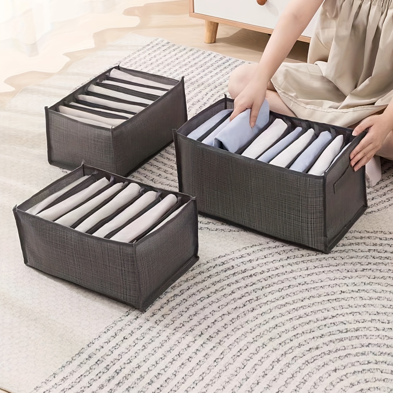 Thickened Foldable Wardrobe Storage Box Washable Underwear - Temu