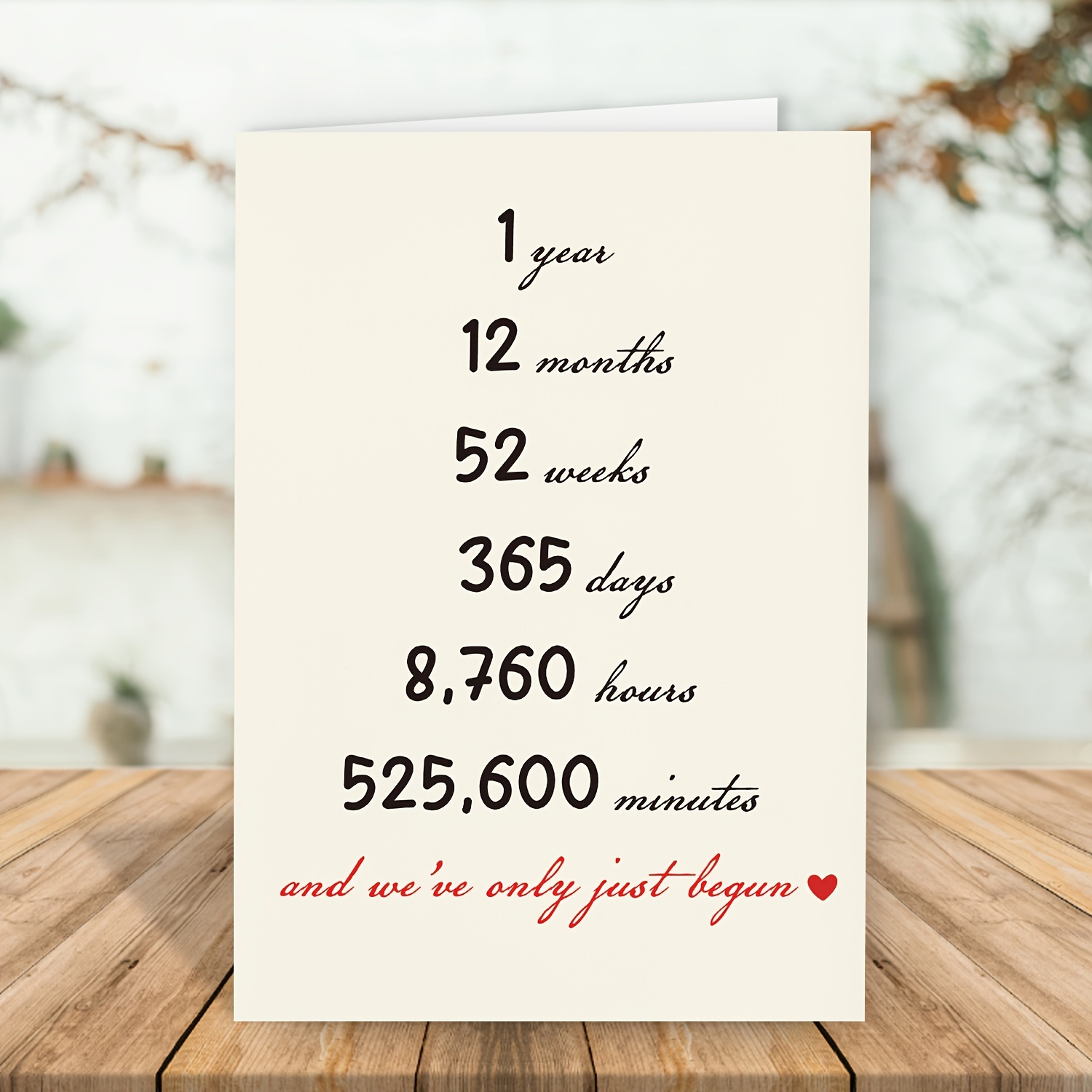 YiKaLus Happy 1st Wedding Anniversary Card for Him Her, Funny One Year Aday  Gift for Boyfriend Girlfriend, 1 Year Anniversary Card for Husband Wife