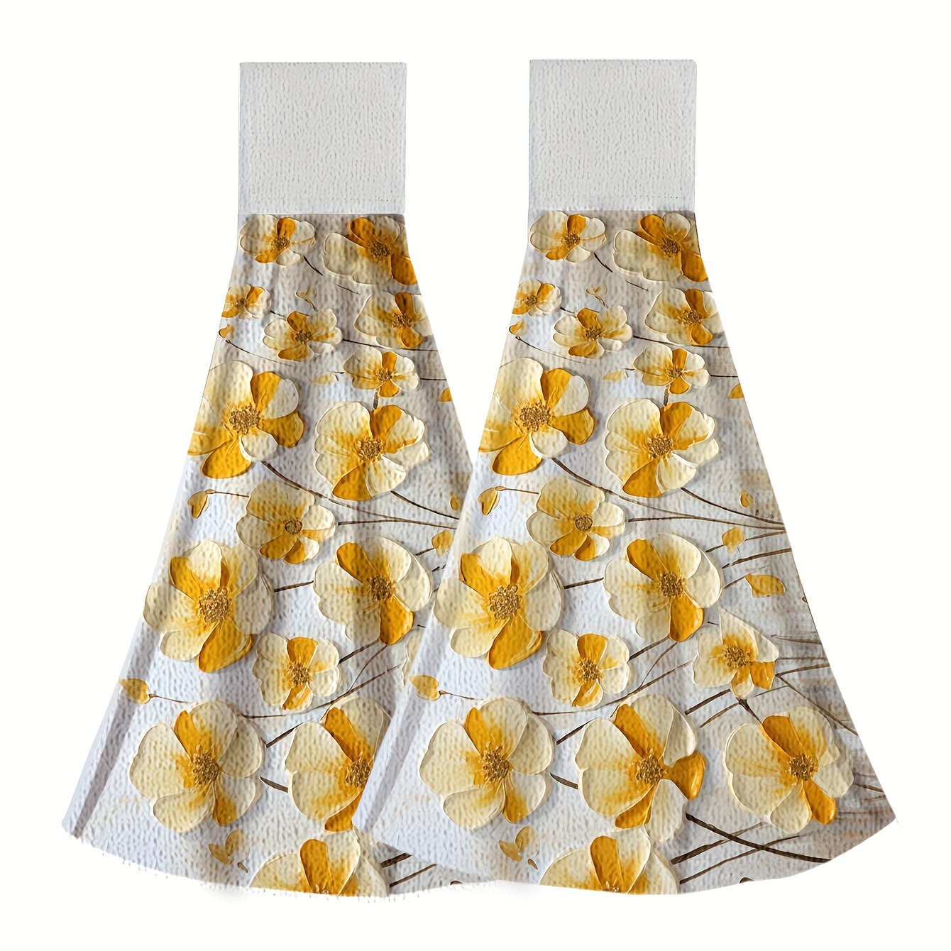 Flower Pattern Fingertip Towels, Hanging Towel For Wiping Hands