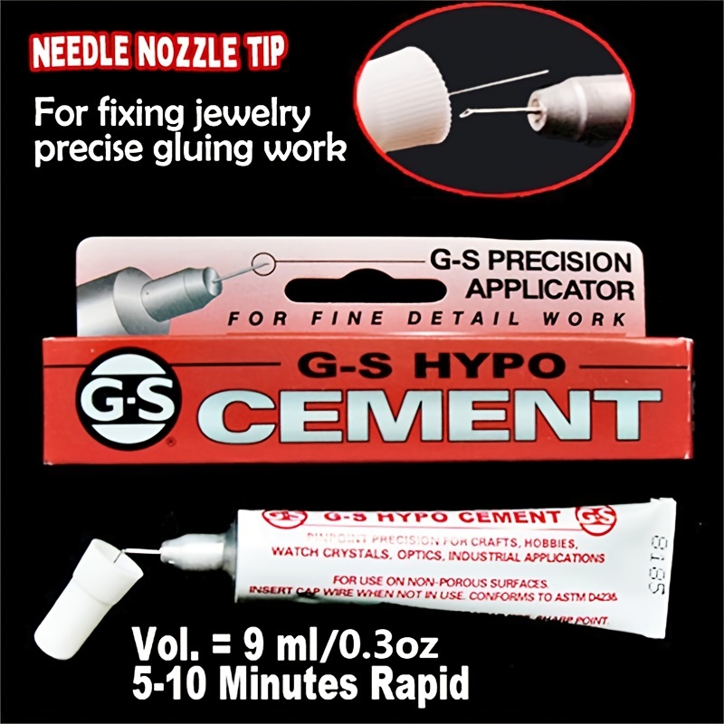 G-S Hypo Cement Craft Glue Watch Crystal Jewelry Adhesive 1/3 oz