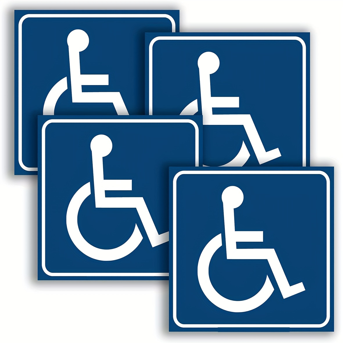 5pcs/set Autocollants De Panneaux De Handicap Symbole De - Temu