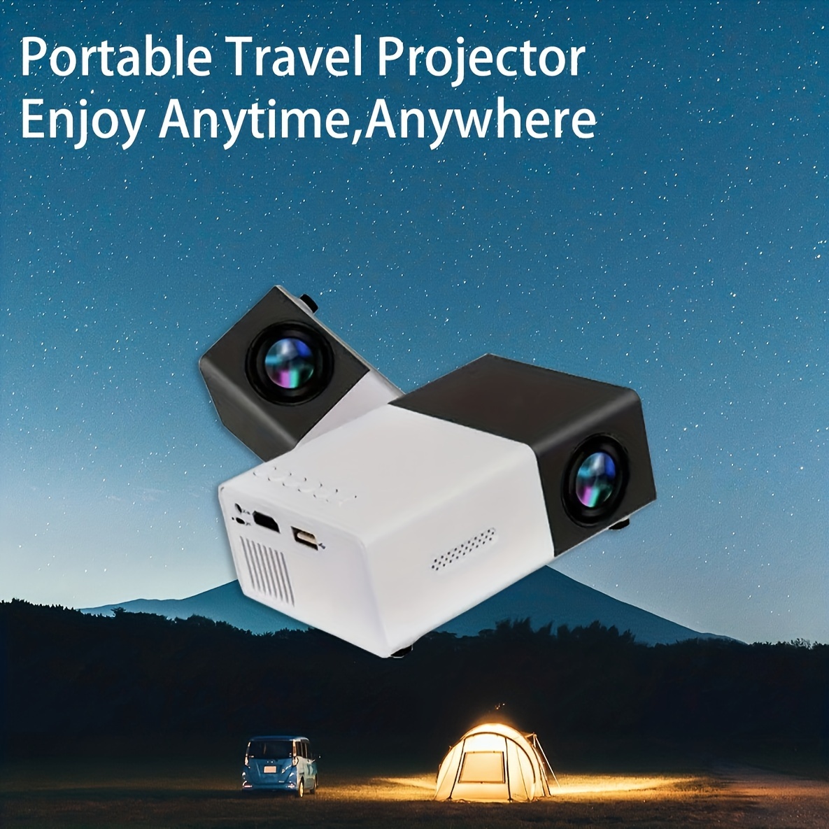 Proyector Portátil Multimedia LED 1080P con Control Remoto