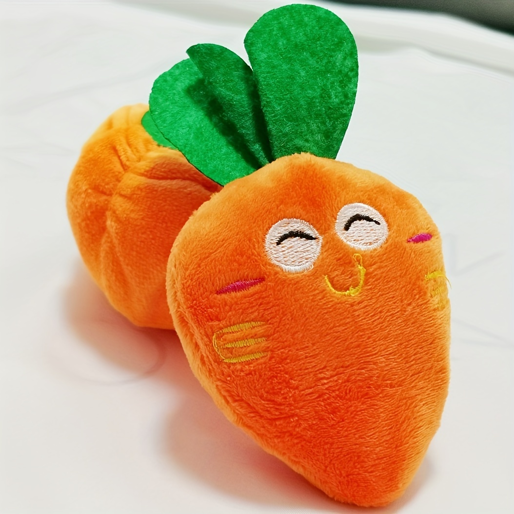 Large Carrot Design Pet Grinding Teeth Squeaky Plush Toy - Temu