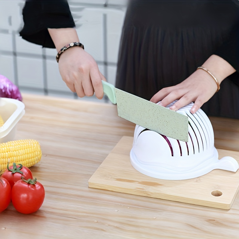 Salad Cutter Bowl Salad Maker Tools Fruit Vegetable Chopper Holder Vegetable  Cutter Holder Portable Practical Sorage Basket Kitchen Tool Kitchen Gadgets  - Temu Germany