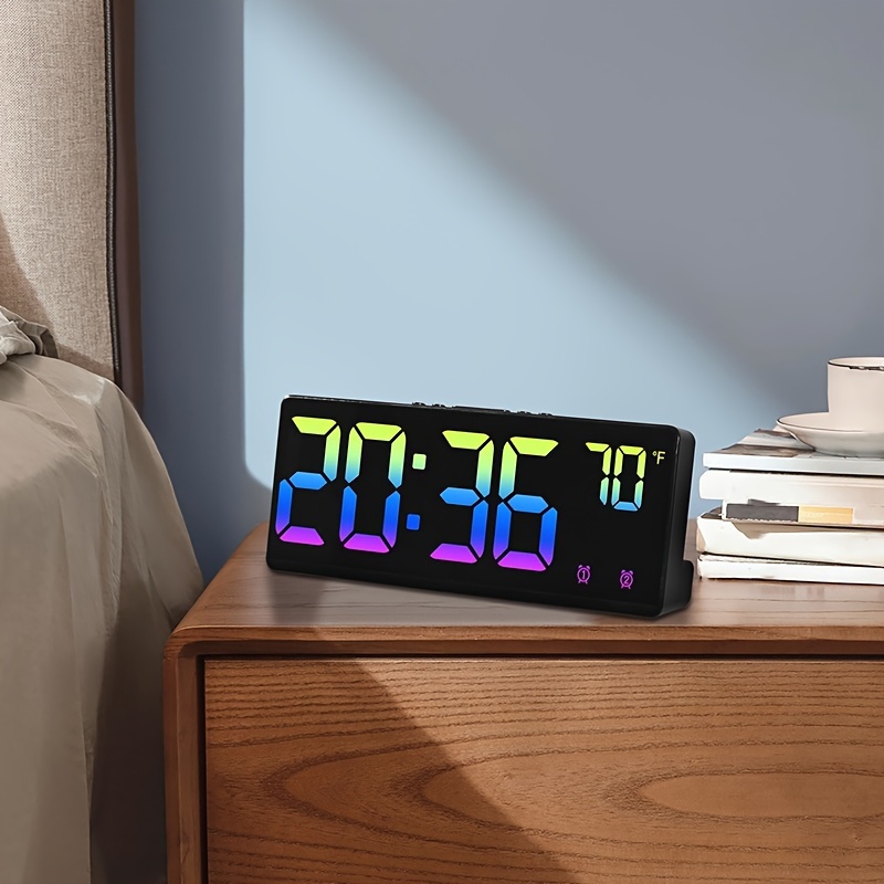 Reloj de madera del LED Digital - de alarma de reloj Ajuste de brillo