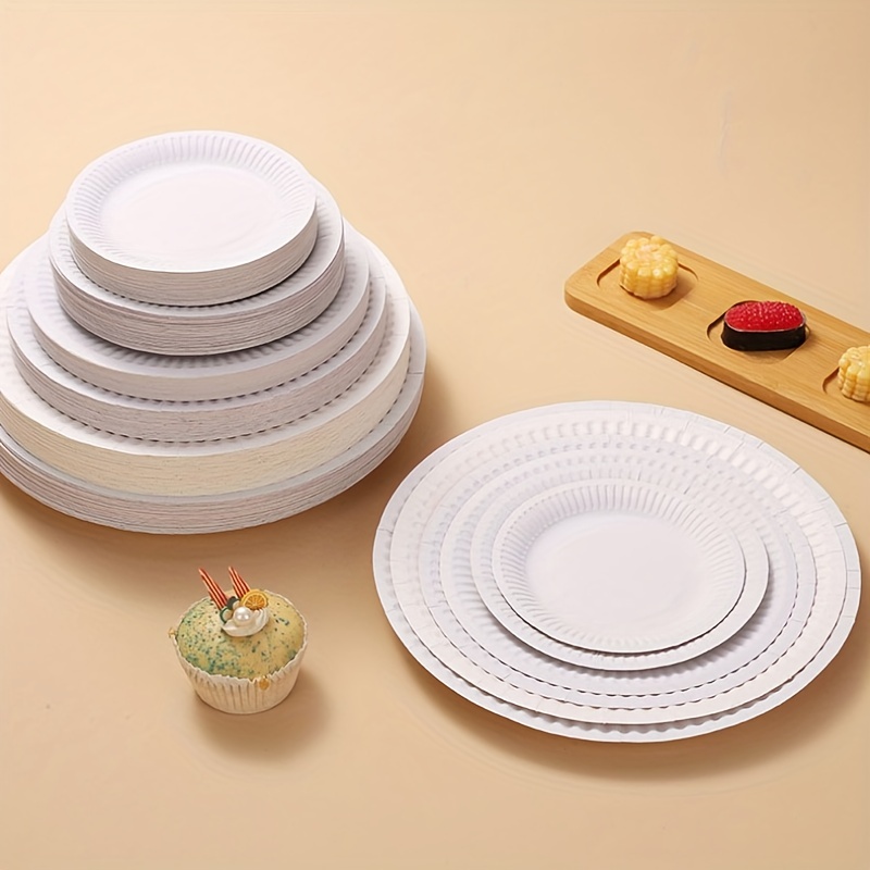 50 PCS Disposable Paper Plates 12.17 Inches Large Decorative Wedding Plates