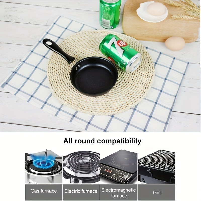 1pc Egg Frying Pan, Mini Induction Frying Eggs Pan, 11.94cm Single Egg  Durable Small Pan With Handle Heat Resistant Non Stick Pot, Portable Pan  For