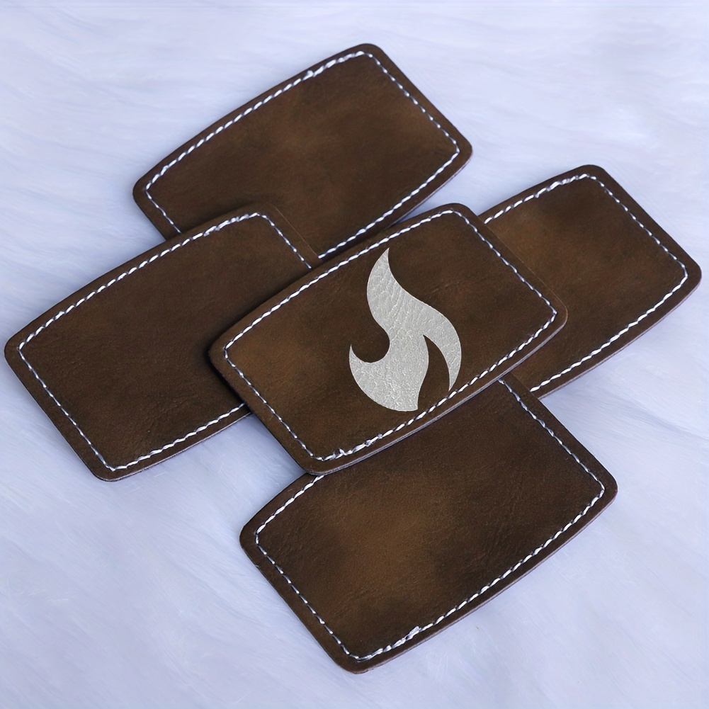 Blank Leather Patches For Laser Engraving Leatherette Patche Tags Label For  Hats Custom Logo Iron On With Adhesive Glowforge Laser Supplies Faux  Leather, Shop Now For Limited-time Deals