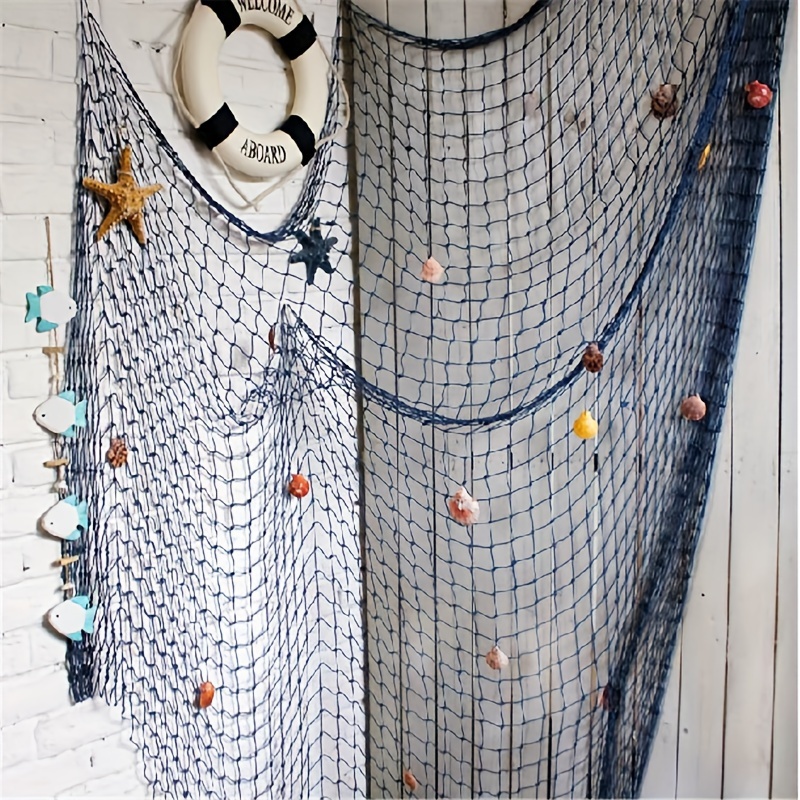 Mediterranean decorative fishing net thick line hemp rope shell