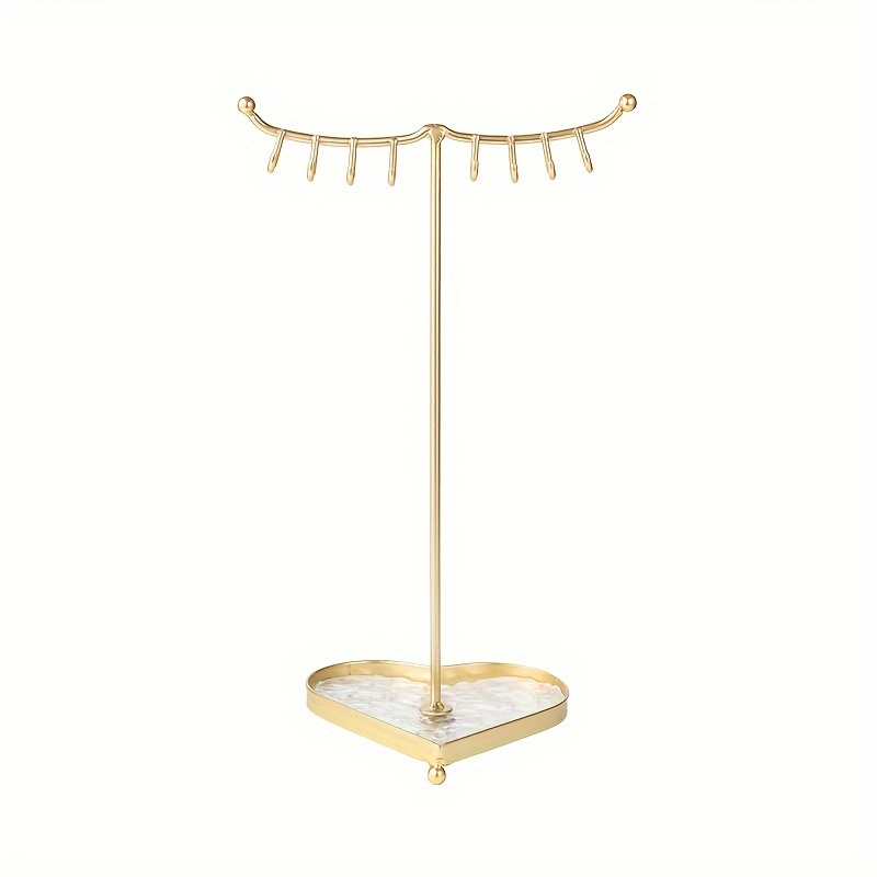TEMU 1 Stylish And Minimalist Iron Necklace Holder, Elegant And High-end Home Storage Rack, Upgraded And Elevated Bracelet Hook Jewelry Rack, Jewelry