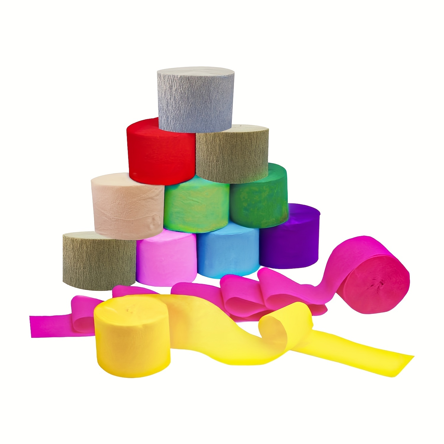 Fall Colors Crepe Paper Streamers Tassels Streamer - Temu