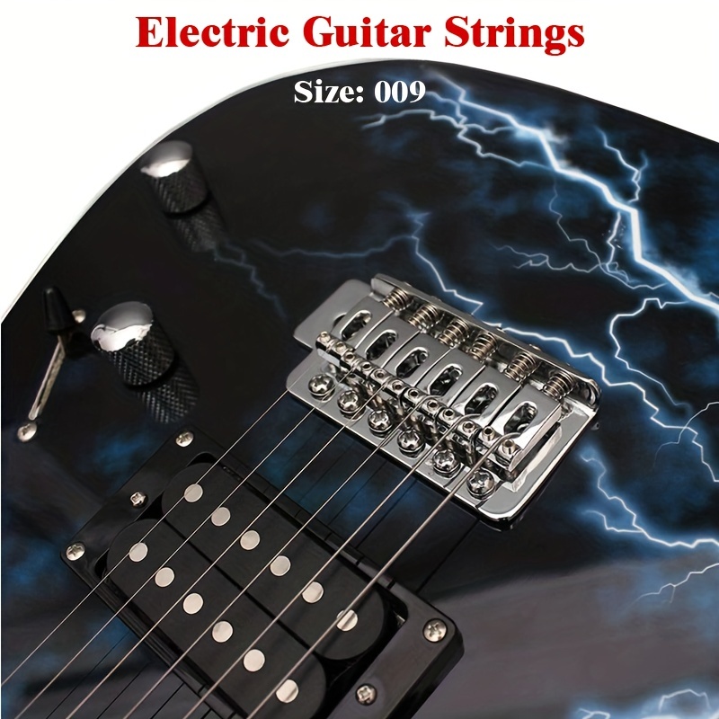 1 juego/ 6 unidades Cuerdas De Guitarra Eléctrica Tamaño 009 Metal Color  Plateado