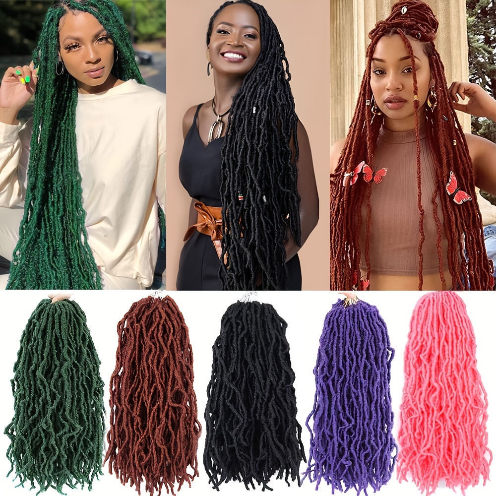 Afro Goddess Synthetic Dreadlocks Crochet Braids Hair Chorliss Dread Lock  Hairstyle Soft Faux Locs Ombre Braiding