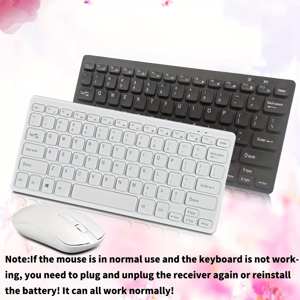 UBOTIE Teclados inalámbricos Bluetooth, coloridos y lindos teclados de  oficina con diseño de gato, portátil, tamaño compacto delgado para laptop