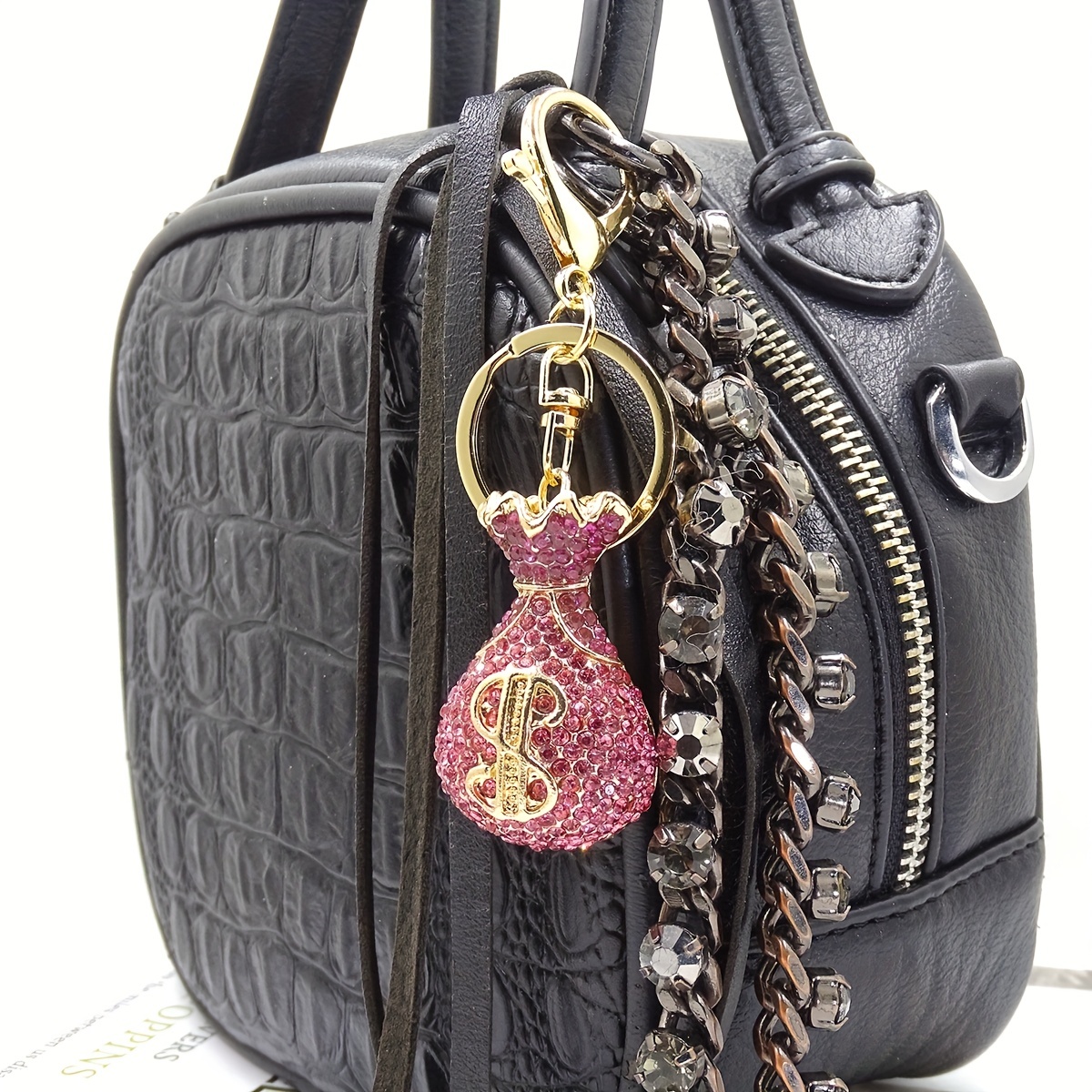 Good Luck Rhinestone Money Bag Keychain For Women And Girls - Temu