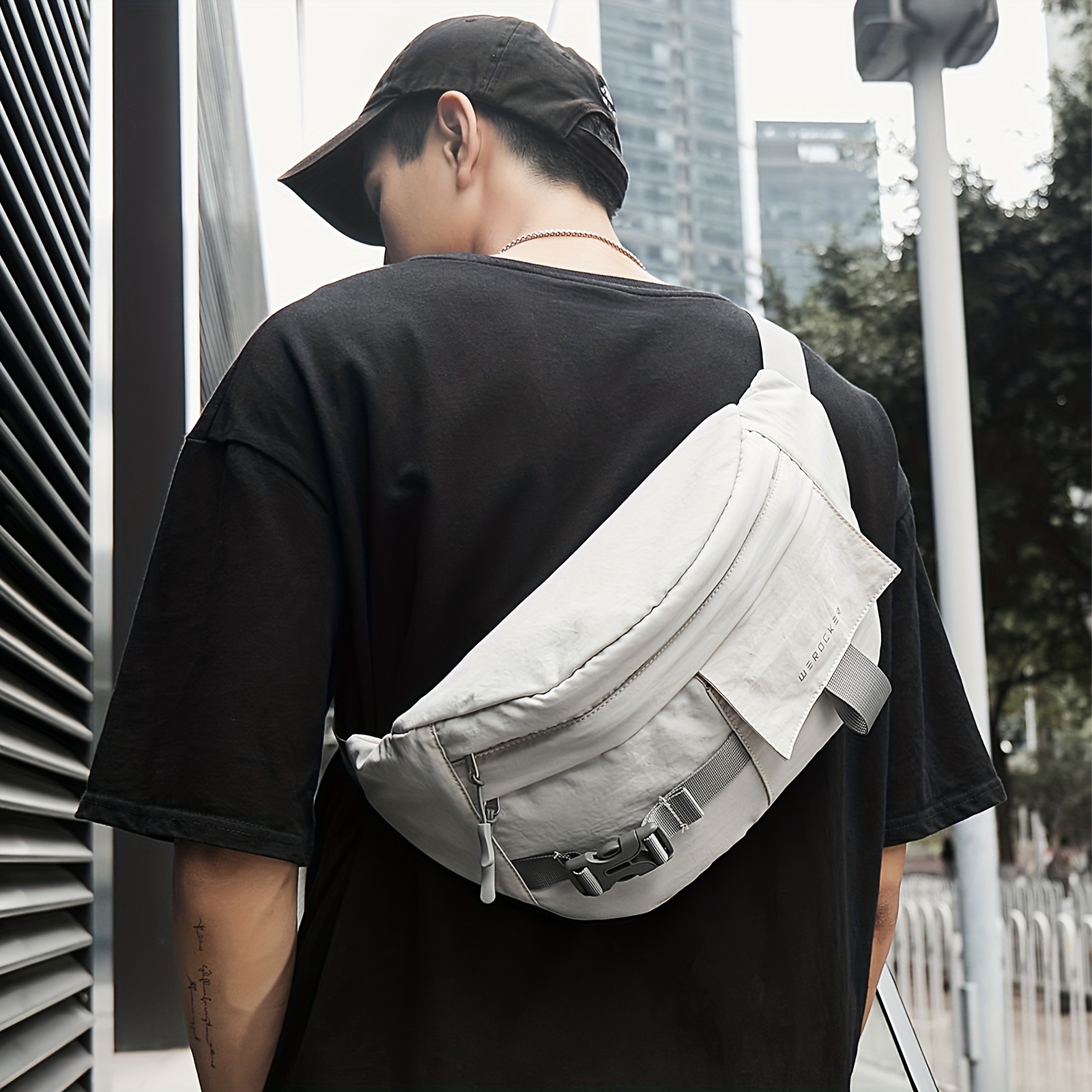 Fashion Chest Rig Bag For Men Waist Bag Hip Hop Streetwear Functional Chest  Mobile Phone Bags Male Fanny Pack - Temu