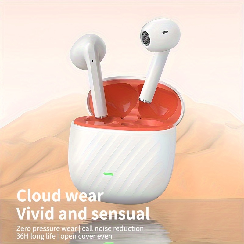 Fone de ouvido estéreo sem fio verdadeiro, TWS 5.3 Fones de ouvido sem fio Estéreo HD Música Som Fone de ouvido com estojo de carregamento sem fio Fones de ouvido estéreo In-ear Headpho_voghion.com