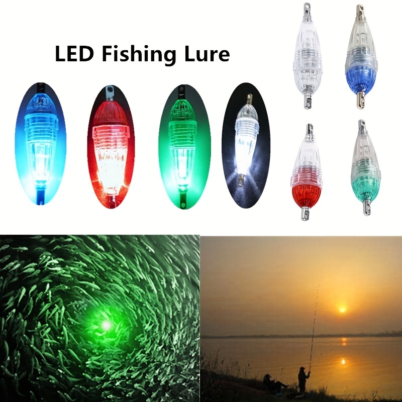 Generic Boat Dock Lure Bait Battery Powered LED Underwater Night Fishing  Light Lure For Attracting Fish- White, Green, Red, Yellow, Blue