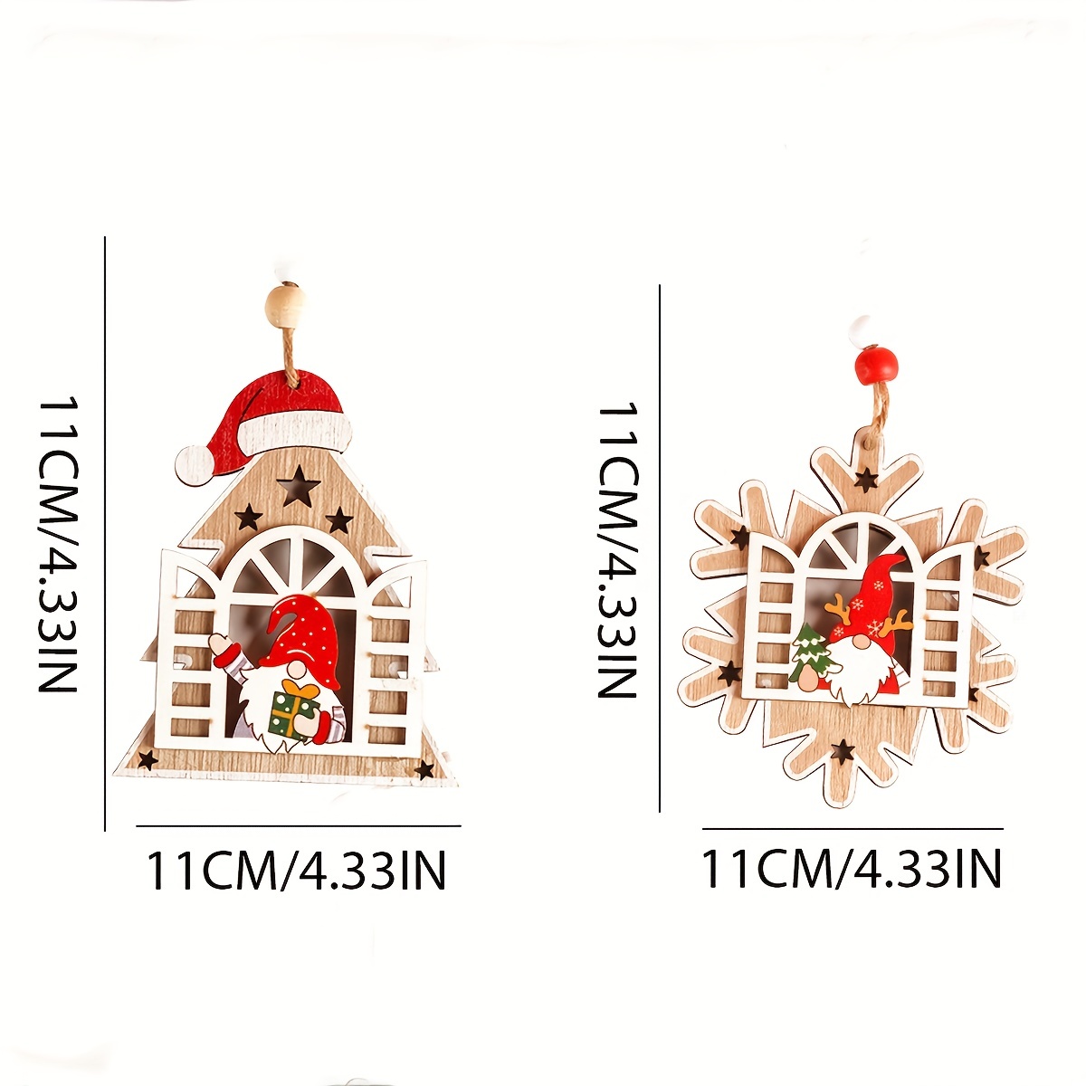クリスマスの吊るし飾り 1pc クリスマスツリーの飾り クリスマス 開ける窓 老人 雪の家 吊るし