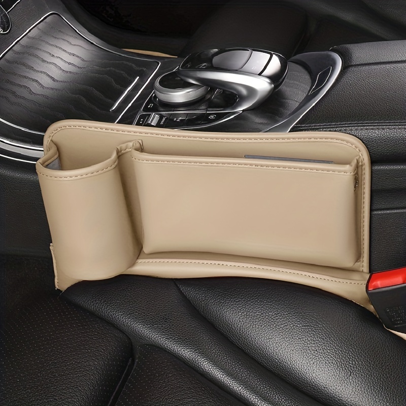 Remplissage de siège de voiture en cuir – Poches de siège de voiture,  organisateur de console, boîte de rangement multifonctionnelle pour fentes,  pour